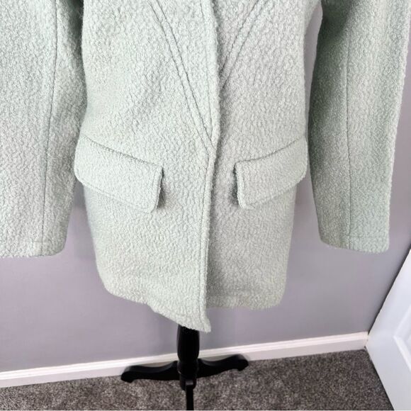 Sz S Glamorous Boucle Teddy Sage Green Peacoat $125 MSRP - Picture 8 of 12
